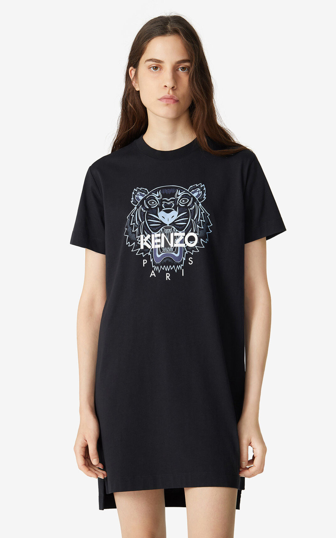 Kenzo Tiger T shirt Ženska Obleke Črna SI-6849242